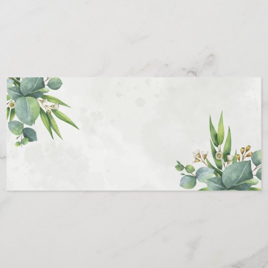 Flache Menükarte (Rückseite)