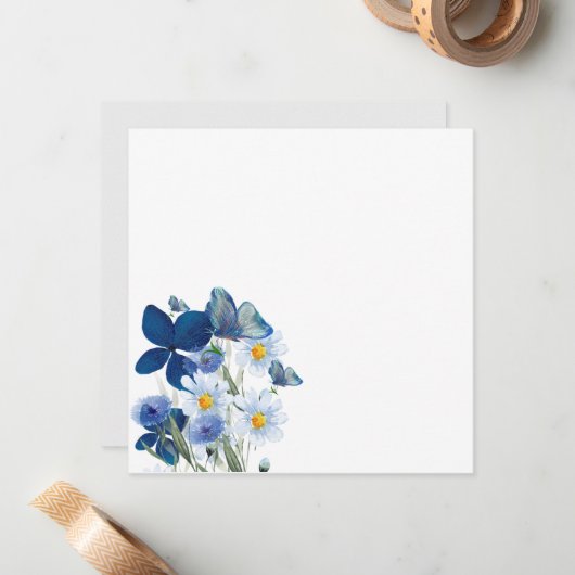 Flache Mitteilungskarte (Vorderseite/Rückseite Beispiel)