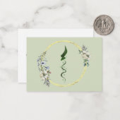 Flache Mitteilungskarte (Vorderseite/Rückseite Beispiel)