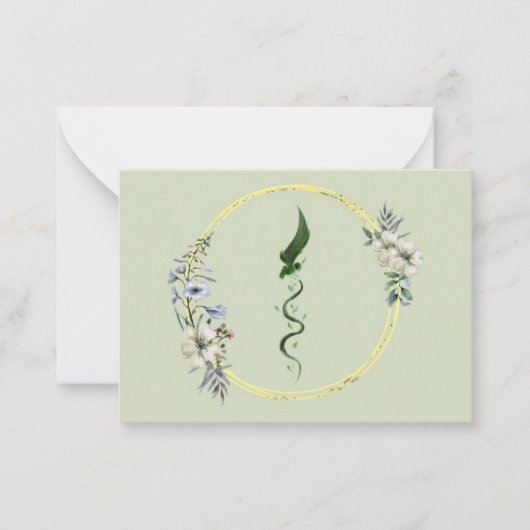 Flache Mitteilungskarte (Vorderseite)