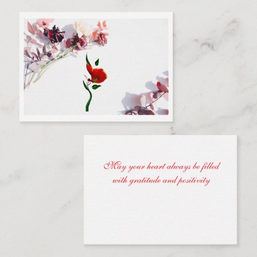 Flache Mitteilungskarte (Vorne/Hinten)