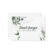 Flache Mitteilungskarte (Vorderseite/Rückseite Beispiel)