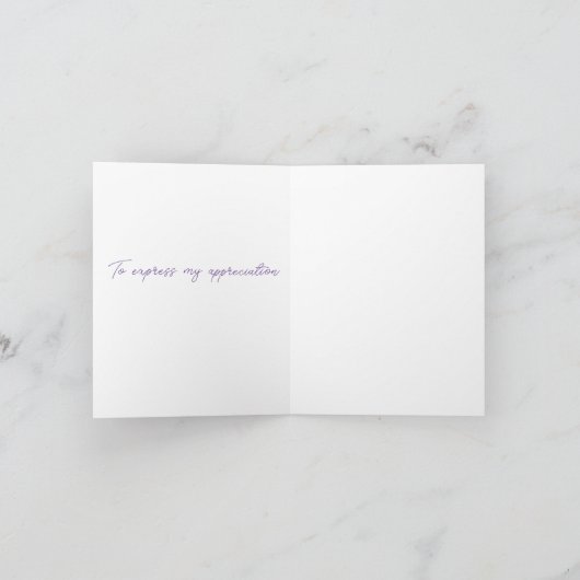 Flache Mitteilungskarte (Innenseite)