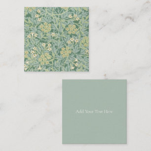 FLACHE MITTEILUNGSKARTE: WILLIAM MORRIS : JASMINE  MITTEILUNGSKARTE