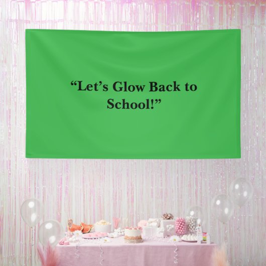 Flache neon-grüne Hintergrundstruktur – Schultextu Banner (Party)