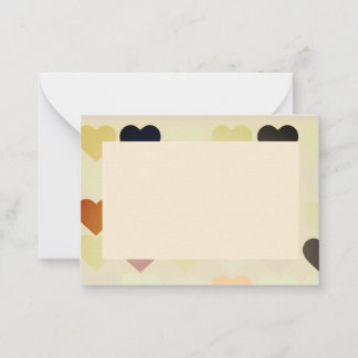 Flache Note Card mit Herz Mitteilungskarte