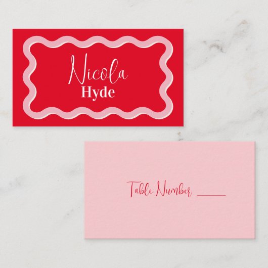 Flache Platzkarte (Vorne/Hinten)