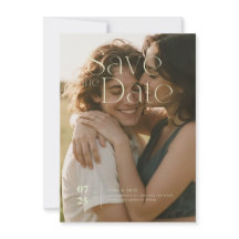 Flache Save The Date Karte