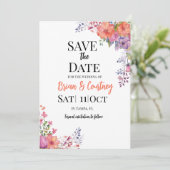 Flache Save The Date Karte (Stehend Vorderseite)
