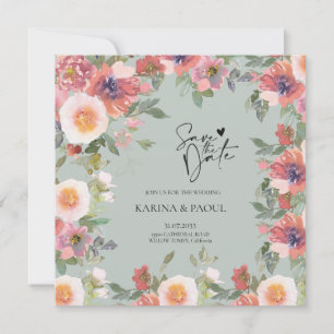 Flache Save The Date Karte