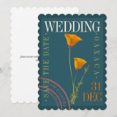 Flache Save The Date Karte (Vorne/Hinten)