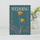 Flache Save The Date Karte (Stehend Vorderseite)