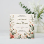 Flache Save The Date Karte (Stehend Vorderseite)