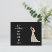 Flache Save The Date Karte (Stehend Vorderseite)
