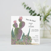 Flache Save the Date Karte (Stehend Vorderseite)