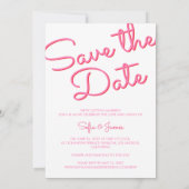 Flache Save The Date Karte (Rückseite)