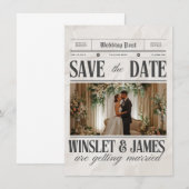 Flache Save The Date Karte (Vorne/Hinten)