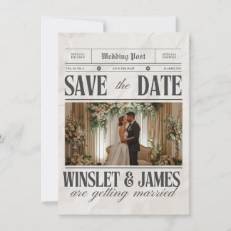Flache Save The Date Karte