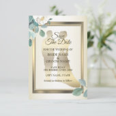 Flache Save The Date Karte (Stehend Vorderseite)