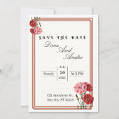 Flache Save The Date Karte (Vorderseite)