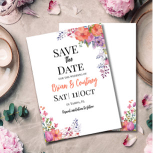 Flache Save The Date Karte