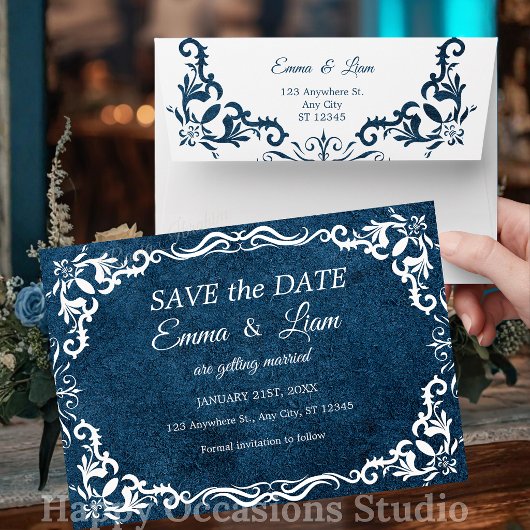 Flache Save The Date Karte