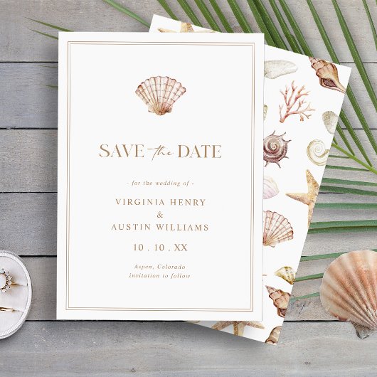 Flache Save The Date Karte