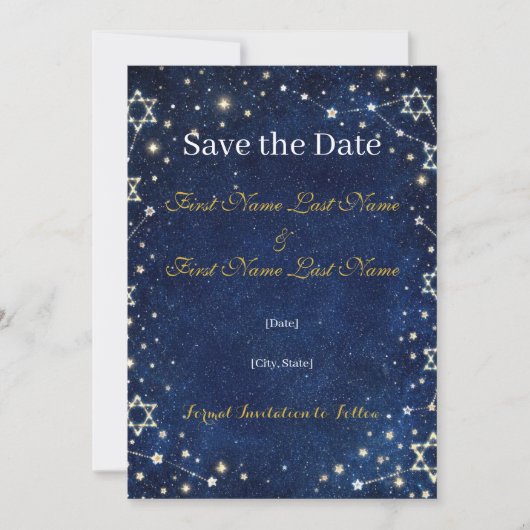 Flache Save The Date Karte (Vorderseite)