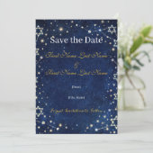 Flache Save The Date Karte (Stehend Vorderseite)