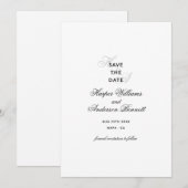Flache Save The Date Karte (Vorne/Hinten)