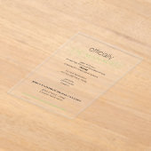 Flache Save-The-Date-Karte Acryleinladungen (Ablage )