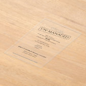 Flache Save-The-Date-Karte Acryleinladungen (Ablage )