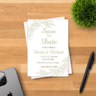 Flache Save The Date Karte Acryleinladungen