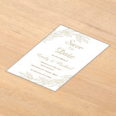 Flache Save The Date Karte Acryleinladungen (Ablage )