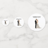 Flache Save-The-Date-Karte Konfetti (Vorderseiten)