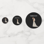 Flache Save-The-Date-Karte Konfetti (Rückseiten)