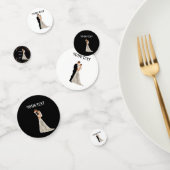 Flache Save-The-Date-Karte Konfetti (Gruppe)