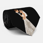 Flache Save-The-Date-Karte Krawatte (Gerollt)