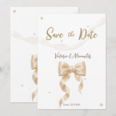 Flache Save-The-Date-Karte Save The Date (Vorne/Hinten)