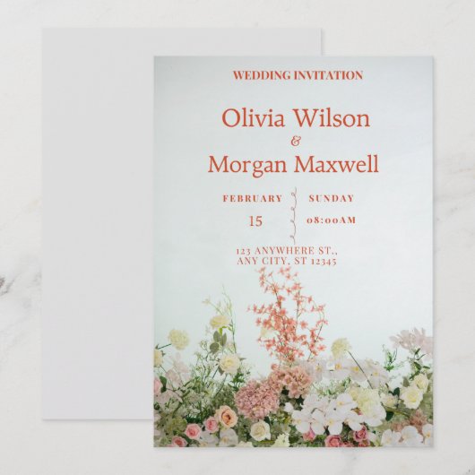 Flache Save-the-Date-Karte Save The Date (Vorne/Hinten)