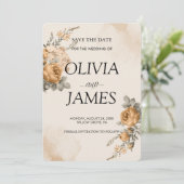 Flache Save-the-Date-Karte Save The Date (Stehend Vorderseite)