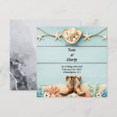 Flache Save-The-Date-Karte Save The Date (Vorne/Hinten)