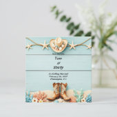 Flache Save-The-Date-Karte Save The Date (Stehend Vorderseite)