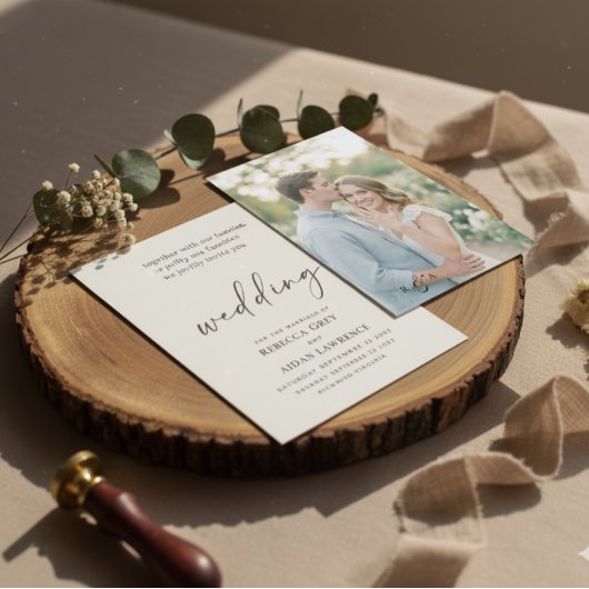 Flache Save-The-Date-Karte Save The Date