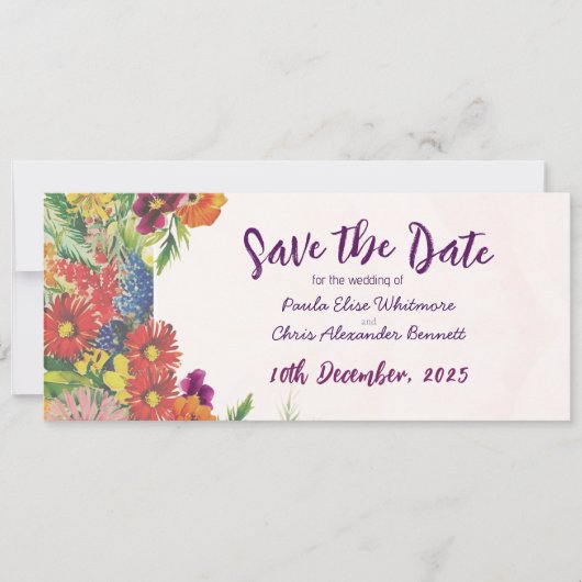 Flache Save-the-Date-Karte Save The Date (Vorderseite)