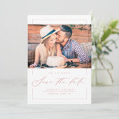 Flache Save-The-Date-Karte Save The Date (Stehend Vorderseite)