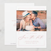 Flache Save-The-Date-Karte Save The Date (Vorne/Hinten)