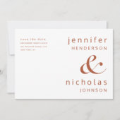 Flache Save-The-Date-Karte Save The Date (Vorderseite)