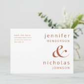 Flache Save-The-Date-Karte Save The Date (Stehend Vorderseite)
