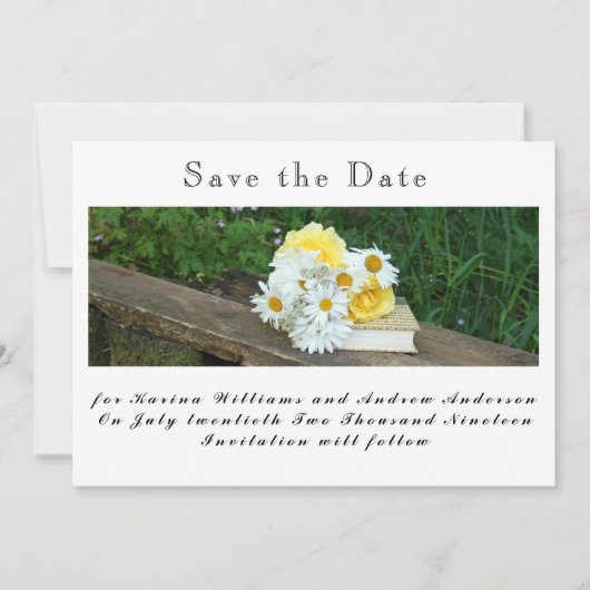 Flache Save-The-Date-Karte Save The Date (Vorderseite)